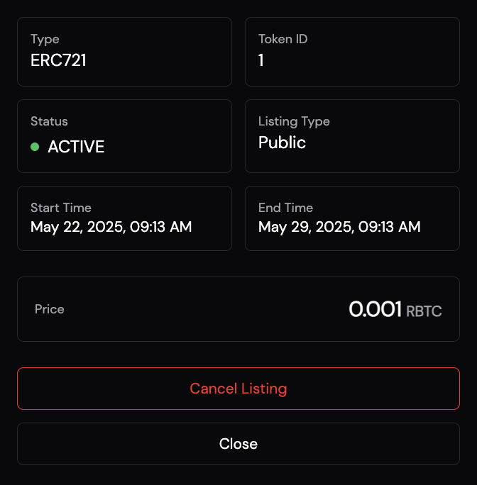 Thirdweb - Cancel Listing